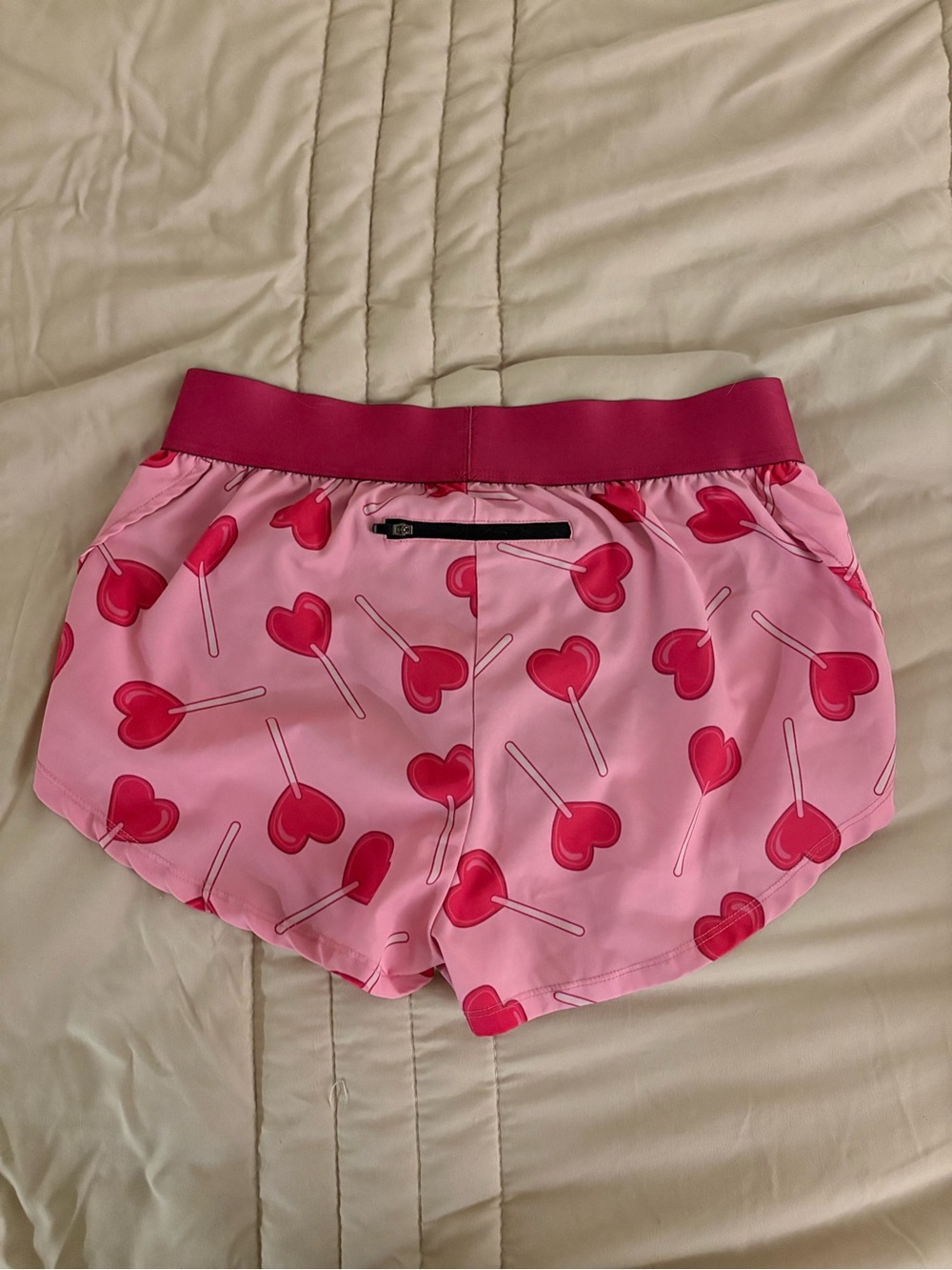 Chicknlegs Women’s Pink Lollipops Running Shorts 1.5” - Picture 3 of 3